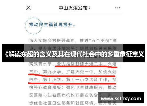 《解读东超的含义及其在现代社会中的多重象征意义》 《解读东超的含义及其在现代社会中的多重象征意义》